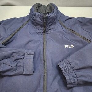 FILA 3-1‎ Men's Outdoor Navy Blue Jacket Coat Fleece Lined Zip Out Vest Sz XL